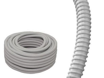 GUAINA FLESSIBILE GRIGIA PER CAVI ESTERNI D.20 MM MT.30 TUBI TUBAZIONE ESTERNA