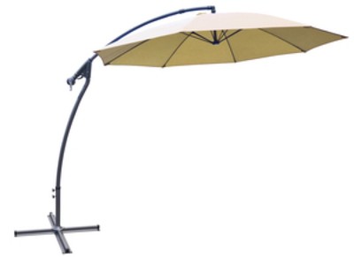 OMBRELLONE DECENTRATO IN ACCIAIO VERNICIATO BANANA CM 300 COLORE BEIGE o ECRU&