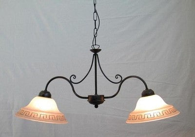 LAMPADARIO BILANCERE ATENA 2 LUCI LANTERNE LAMPIONE APPLIQUE