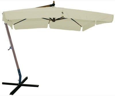 OMBRELLONE QUADRO IN LEGNO LATERALI CON BASE 300X300 OMBRELLONI