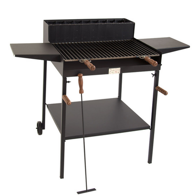 BARBECUE A CARBONE E LEGNA OLIVETO MAXI IN FERRO BATTUTO PER 20 PERSONE + RIPIAN