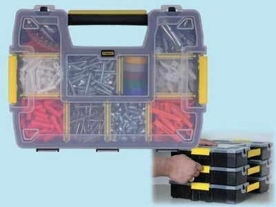 CASSETTE CASSETTA VALIGETTA ORGANIZER PORTA MINUTERIE IMPILABILE CM.29X21X6