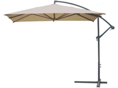 Ombrellone Girasole Quadro Braccio laterale MT. 3x3 Ecru&