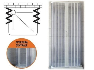 BOX DOCCIA BRIXO ESTENSIBILE PVC ORCA 3 LATI APERTURA CENTRALE 70/80X70/80X70/80