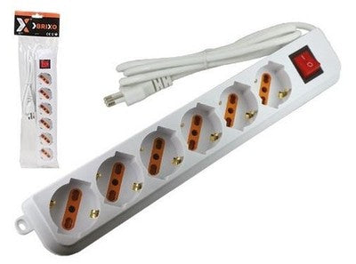 MULTIPRESA IN LINEA POLARIS C/INT. 6POSTI SCH/BIP