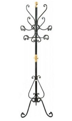 APPENDIABITI ATTACCAPANNI IN FERRO BATTUTO CON RIFINITURE IN OTTONE EIFFEL