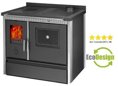 CUCINE STUFA A LEGNA K-LINE EXCLUSIVE INOX ANTRACITE -POTENZA 11,91 Kw