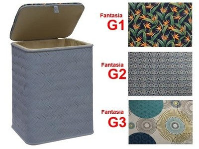 CESTE PORTABIANCHERIA GLICINE CM.30x40xH52