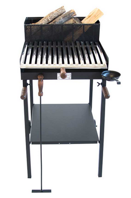 BARBECUE A CARBONE E LEGNA BELVEDERE IN FERRO BATTUTO PER 10 PERSONE