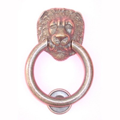 BATTENTE BATTIPORTA PER PORTONI ANELLO LEONE GRANDE CM. 20