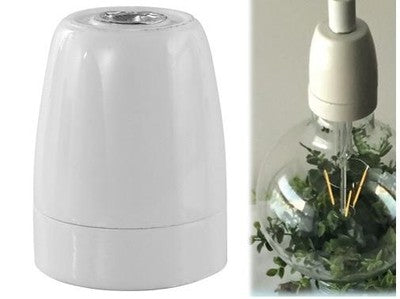 PORTALAMPADA IN PORCELLANA ATTACCO E27 25995 ILLUMIAZIONE
