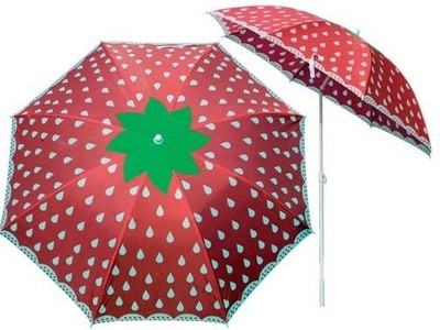 OMBRELLONI SPIAGGIA FRUTTA FRAGOLA  180 OMBRELLONE RACLINABILE