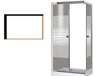 BOX DOCCIA BRIXO VIOLA VETRO SERIGRAFATO CM. 68X88X190H