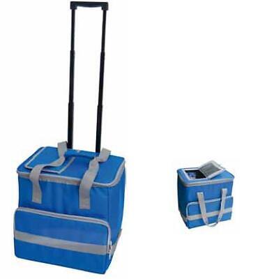 BORSA TERMICA A TROLLEY 38 LITRI GRIGIO/BLU CM. 38x29x37H
