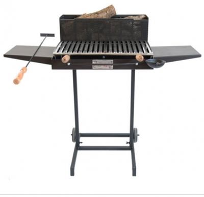 BARBECUE A LEGNA E CARBONELLA MODELLO HAPPY IN FERRO BATTUTO