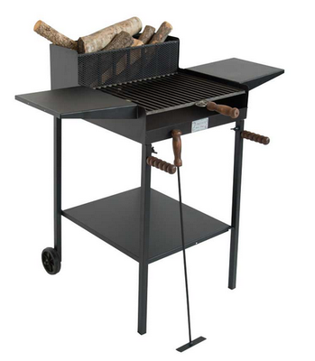 BARBECUE A CARBONE E LEGNA OLIVETO IN FERRO BATTUTO PER 10 PERSONE + RIPIANI