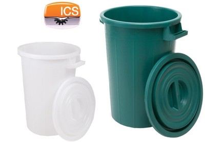 BIDONE BIDONI PER IMMONDIZIA DA LT. 100 H. 66 CM CON COPERCHIO