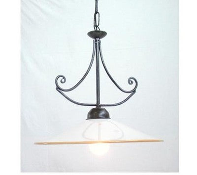 LAMPADARIO 1 LUCE ATMOSFERA FERRO BATTUTO LAMPADE LAMPIONE LANTERNA APPLIQUE