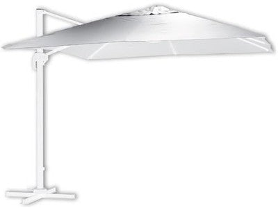 OMBRELLONE GIARDINO LATERALE ALLUMINIO ROTAZIONE A 360 PREMIUM WHITE CM.300X300