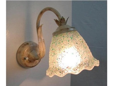 LANTERNA APPLIQUE GHIAIA IN FERRO BATTUTO
