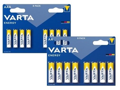 BATTERIE PILE VARTA ENERGY STILO E MINISTILO CF. DA 8 PZ