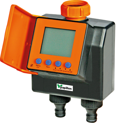 PROGRAMMATORE BIZONA IRRIGAZIONE DIGITALE CON VALVOLA SOLENOIDE PAPILLON