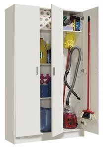 KIT ARMADIO SCARPIERA PORTASCOPE MULTIUSO 3 ANTE CM. 108X37X180H BIANCO