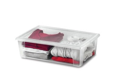 CONTENITORE MULTIUSO TRASPARENTE IMPILABILE LT. 30 PEZZI 2