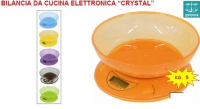 BILANCIA DA CUCINA ELETTRONICA CRYSTAL PORTATA KG. 5