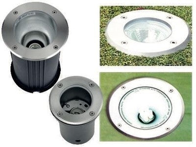 LAMPADA FARO DA INCASSO TERRA - ORTIGIA D. MM.180 LAMPADE ILLUMINAZIONE GIARDINO