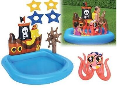 GIOCHI GONFIABILI PISCINE PLAY CNETER NAVE PIRATI BESTWAY 52211 CM.140x130x104
