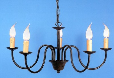 LAMPADARIO ASSISI A 5 LUCI LANTERNE LAMPIONE APPLIQUE