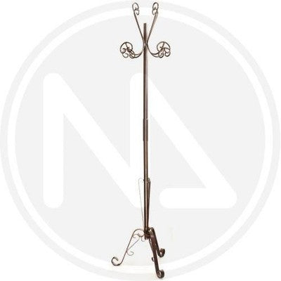 APPENDIABITO A PAVIMENTO IN FERRO BATTUTO BRONZO MARTELLATO 4 POSTI H. 180