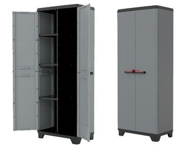 ARMADIO IN RESINA PORTASCOPE A 2 ANTE CM.L68xP39xH173 ARREDO CASA GIARDINO