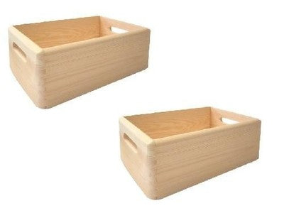 CASSETTE PORTATUTTO IN ABETE MASSELLO ALBERIAMO MODELLO S CM.30X20X14 PZ. 2