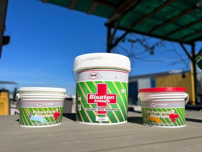 CICLO ANTIMUFFA CON CERTIFICATO BISATEN LT13 FISSATIVO LT 2,5 DETERGENTE LT 2,5