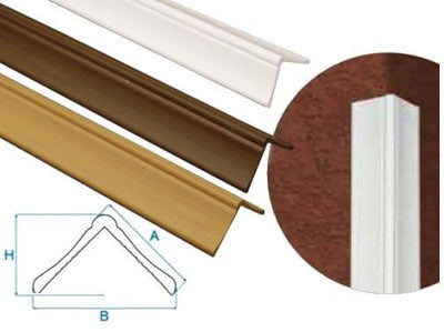 60 MT PARASPIGOLI PVC ORNAMENTALI BARRA DA 3 MT BIANCO NOCE FRASSINO