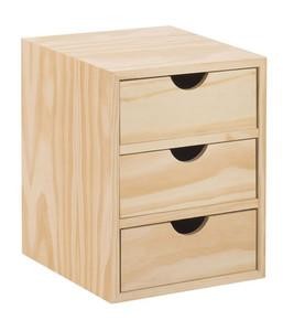 CASSETTIERA 5 CASSETTI MINI IN PINO NATURALE CM. 21X20X28 PEZZI 2