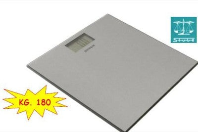 BILANCIA PESAPERSONE ELETTRONICA INOX PORTATA 180KG DIMENSIONI CM 30x30x2,5 h