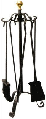 ATTREZZATURE PER CAMINO IN FERRO AREZZO ALTEZZA CM. 60 PEZZI 5