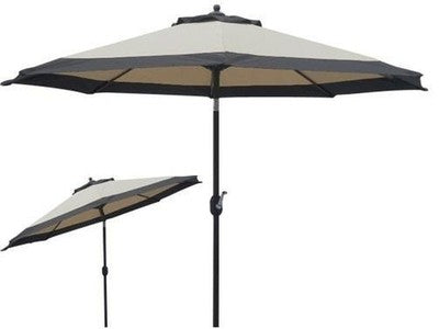 OMBRELLONE GIARDINO TONDO ORIENTABILE IN ALLUMINIO SABBIA CM.270 ARREDO GIARDINO