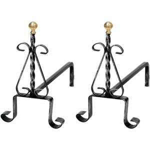 COPPIA ALARI PER CAMINETTI TORCIGLIONE