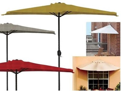 OMBRELLONI OMBRELLONE DA MURO MEZZA LUNA CM. 300x250 - PALO CM. 38