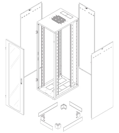 Armadio Rack NextGen 19'' 600x800 33U Nero