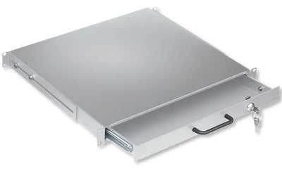 Cassetto Porta Tastiera 1U per Armadi Rack 19'' con Serratura Grigio