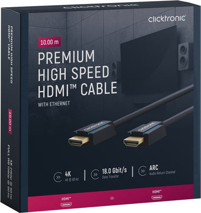 Cavo HDMI High Speed Ethernet A/A M/M 10 m Alta Qualità