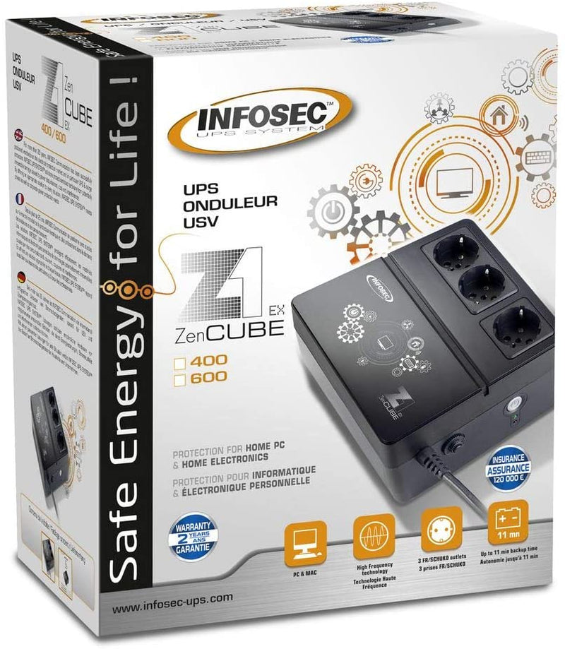 Gruppo di Continuità UPS Z1 400VA CUBE Offline Nero