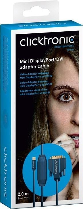 Cavo Mini DisplayPort (Thunderbolt) a DVI-D 24+1 2m Alta Qualità