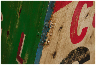 Biscottini Armadietto da officina castrol in ferro dipinto a mano stile vintage Offerta