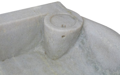 Biscottini Lavandino in marmo bianco L50xPR40xH15 cm Vasca realizzata completamente